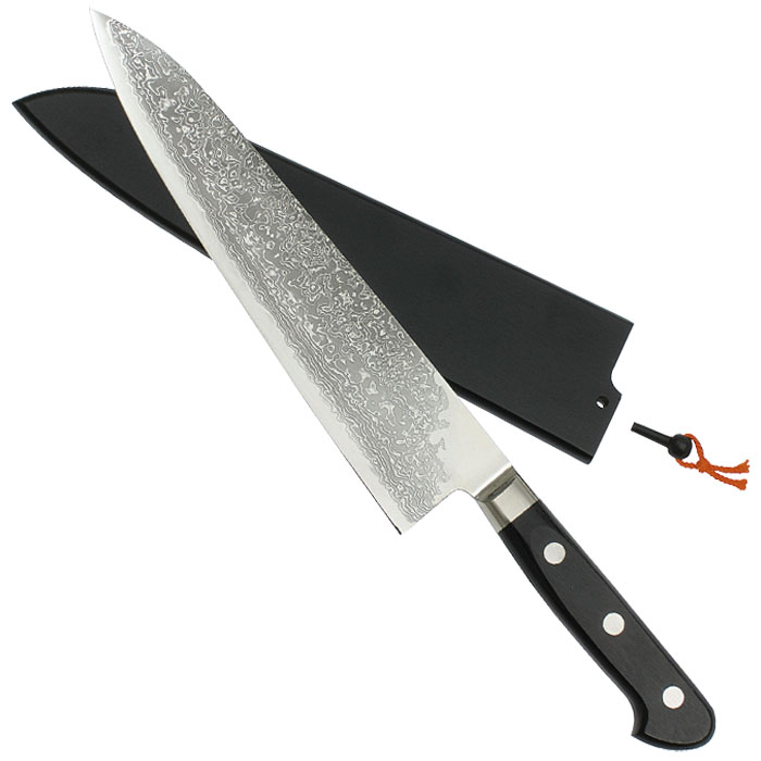 Нож Шеф с чехлом 24 см Takamura Hocho TM-03/DT